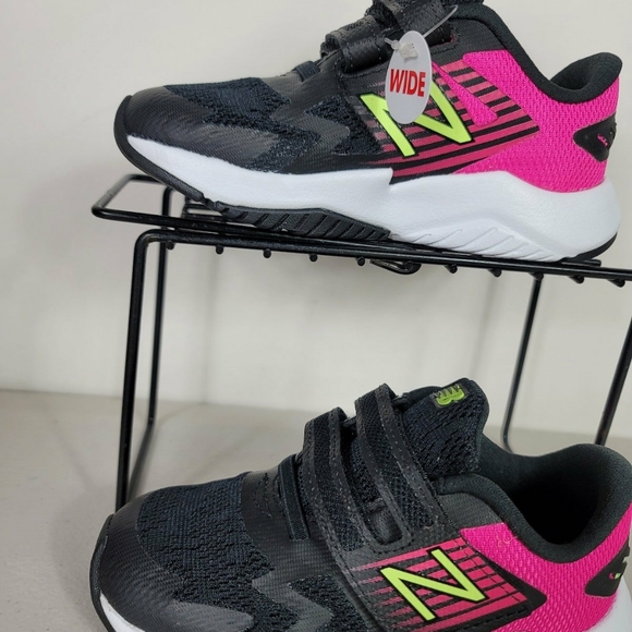 New Balance Rave Run Toddlers Girl's Sneakers Running Shoes Black Pink Size 9 W - Picture 6 of 9